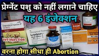 Pregnant Animals ko ye 6 injection kabi na lagaye||वरना होगा सीधा अबॉर्शन||Never give this injection