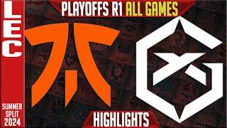 FNC vs GX Highlights ALL GAMES | LEC Playoffs Upper Round 1 Summer 2024 | Fnatic vs GiantX