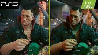 Cyberpunk 2077 Overdrive RTX 4080 vs PS5 Ray Tracing Mode Graphics Comparison