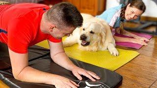 The Funniest Workout with the Golden Retriever!