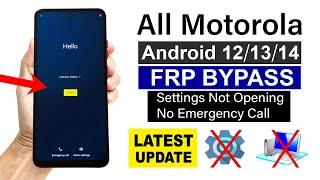 All Moto Phone FRP Lock/Google Account Bypass Android 12/13/14 ( Without PC)