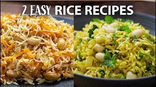2 Easy Vegetable Rice Recipes | Healthy Vegan and Vegetarian Meals | Rice Recipes