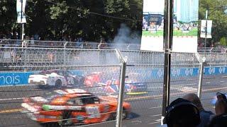 Sam Mayer spin from the stands - NASCAR Xfinity Series @ the Chicago Street Course 2024