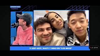 Los Bros en videollamada al strem acompañados por Lucia Maidana -Gran hermano