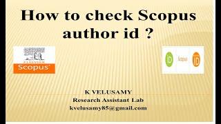 how to search scopus author id  || How to check scopus author profile || Research Assistant Lab