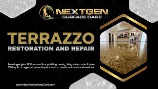 Terrazzo Floor Restoration in Houston: 1958 Transformation | NextGen Surface Care