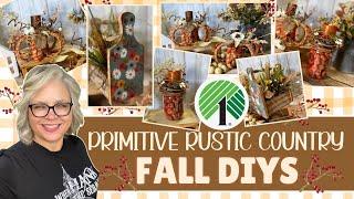 *NEW* 2024 ~  PRIMITIVE RUSTIC COUNTRY FALL DIYS  DOLLAR TREE HOBBY LOBBY WALMART