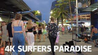 [4k] Explore Surfers Paradise Friday 26 Jan 2024 | Gold Coast | Queensland | Australia