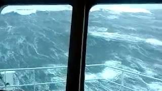 Monster waves in the North Sea almost capsize the ship!!