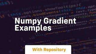 numpy gradient examples