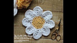 Cute Crochet Daisy Coaster