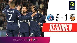 ¡GOL DE MESSI Y DOBLETES DE NEYMAR Y MBAPPÉ PARA LA PALIZA DEL PSG! | PSG 5-1 Lorient | RESUMEN