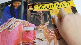 ASMR ~ Native Peoples of the Southeastern US ~ Soft Spoken Book Sounds Reading With Pointer