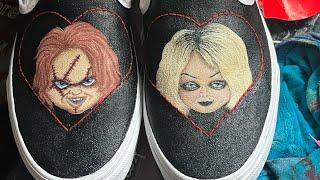 Chucky And Tiffany Custom Vans