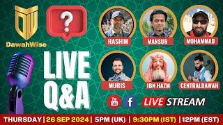 Live Q&A - Engage, Challenge, Clarify | CentralDawah, Muris, Ibn Hazm, Hashim, Mansur & Mohammad