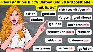 Dativ meistern: Die wichtigsten Verben und Präpositionen für A1-B1 im Alltag| Sprich wie ein Profi!