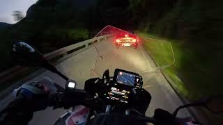 BMW R1250 GS Adventure Ralley Akrapovic Dolomiten Italy Trip Gopro 4k RAW Sound Night Ride Day 2 End