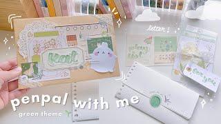  penpal with me // aesthetic green theme + letter for @penpalkat!