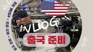 미국 출국 브이로그 ::  미국 출국 준비 | 미국 비자 발급 (긴급 비자 신청) | 국제 운전면허증 발급 | 미국 eSIM 구매 후 개통 | 미국 출국 전까지 일상