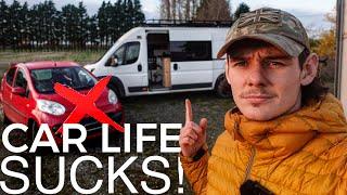 CAR LIFE SUCKS! Back to FullTime Van Life