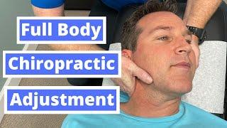 FULL BODY CHIROPRACTIC ADJUSTMENT  Firefighter Gets Relief From Pinched Nerve In Neck  ASMR Chiro