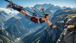 Bungee Jumping With Rope In Beautiful Place:Asmr Bungee Jumping