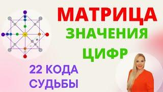 Расшифровка значений цифр Матрица Судьбы. Значение 22 кода судьбы. Значение чисел. Обучение Матрице.