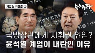 계엄실무편람② 국방장관에게 지휘권 위임? 윤석열의 계엄이 내란인 이유 - 뉴스타파