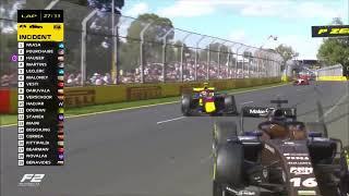 Enzo Fittipaldi's crash under Safety Car #AustralianGP 2023 F2