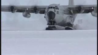 C130 Hercules Ice Landing.