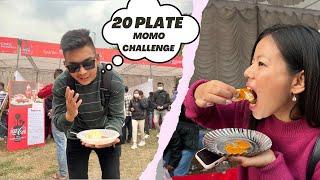 20 Plate Momo Challenge at Coke Momories ft. @czzlingroynee