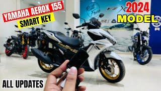 New 2024 Yamaha Aerox 155-S Smart KeyDetailed Review | On Road Price | Changes | Features | Update