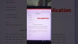 job application letter for company #job #viral