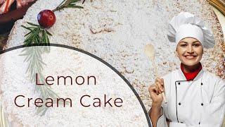 Italian Lemon Cream Cake Recipe | Rosa Recipes