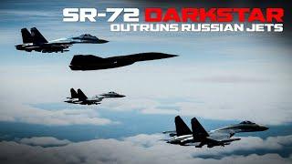 Russian Sukhoi fighter jets attempt to intimidate a USAF SR-72 Darkstar, somewhere over the Pacific