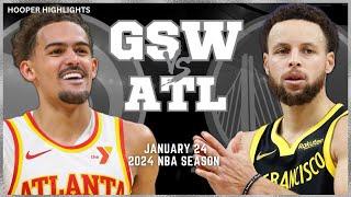 Golden State Warriors vs Atlanta Hawks Full Game Highlights | Jan 24 | 2024 NBA Season