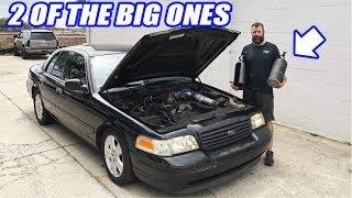 The Subscriber Donated Crown Vic Gets NITROUS! I Let Liam Spray It. (Will I Regret This?)