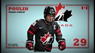 Marie-Philip Poulin (#29) ● ALL 5 Goals 2022 IIHF Women's WC - Highlights (HD)