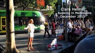 Clara Helms - busking in Melbourne - December 2015