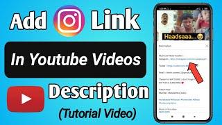 How to add Instagram Account Link on Youtube Video Description