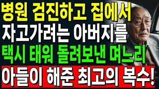 "장모님도 이만 나가주세요" 병원 검진하고 집에서 자고가려는 아버지를 택시 태워 돌려보낸 며느리에게 최고의 복수를 선물해준 아들.. | 오디오북 | 노후 | 사연라디오