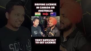 Driving License in Australia and Canada…#australia #canada #drivinglicence #shorts