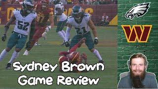 Sydney Brown Game Review | Eagles @ Commanders All-22 Film Review