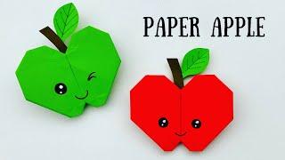 How To Make Easy 3D Paper APPLE For Kids / Nursery Craft Ideas / Paper Craft Easy / KIDS crafts