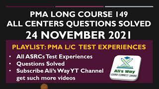 24 November 2021 questions/test experience of PMA Long Course 149 solved|All ASRC/centers #issb #pma