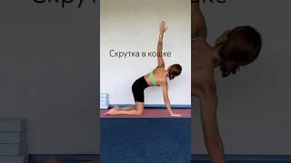 Паривритта Марджариасана для раскрытия грудной клетки. Без прогиба в пояснице! #йогадляначинающих