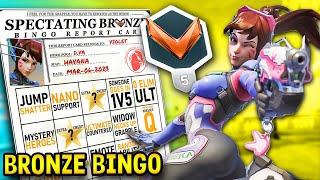 Overwatch 2 Bingo: Spectating BRONZE Support playing Dva!
