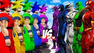 TEAM GOKU COLOR VS TEAM VENOM - EPIC SUPERHEROES WAR