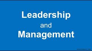 Leadership and Management