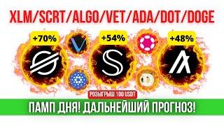  Памп XLM, SCRT, ALGO, VET, ADA, DOT, DOGE. Дальнейший прогноз!